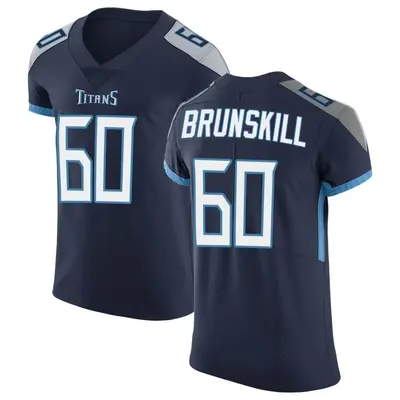 Men's Elite Daniel Brunskill Tennessee Titans Navy Vapor Untouchable Jersey