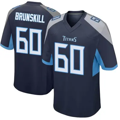 Men's Game Daniel Brunskill Tennessee Titans Navy Jersey