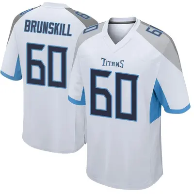 Men's Game Daniel Brunskill Tennessee Titans White Jersey