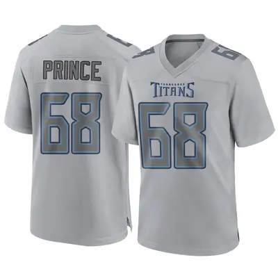 Men's Game Isaiah Prince Tennessee Titans Gray Atmosphere Fashion Jersey