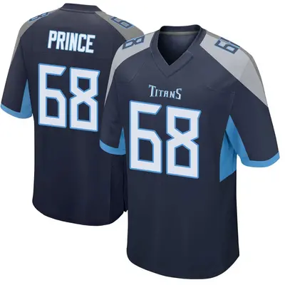 Men's Game Isaiah Prince Tennessee Titans Navy Jersey