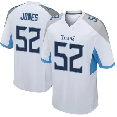 Men's Game Joe Jones Tennessee Titans White Jersey