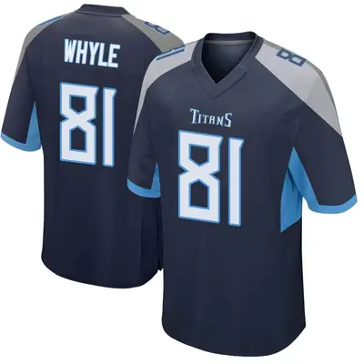 Men's Game Josh Whyle Tennessee Titans Navy Jersey