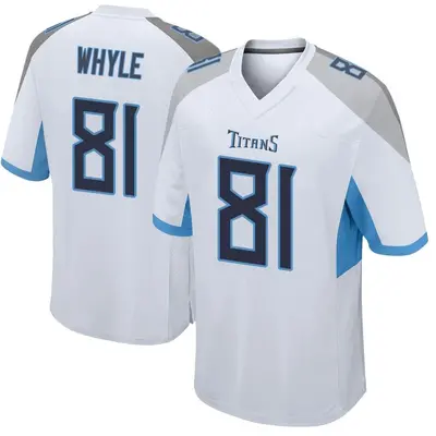 Men's Game Josh Whyle Tennessee Titans White Jersey