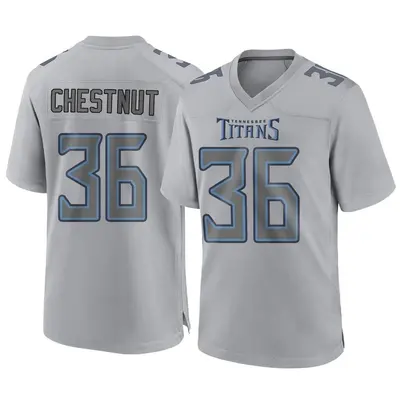 Men's Game Julius Chestnut Tennessee Titans Gray Atmosphere Fashion Jersey