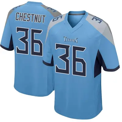 Men's Game Julius Chestnut Tennessee Titans Light Blue Jersey