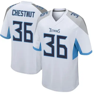 Men's Game Julius Chestnut Tennessee Titans White Jersey