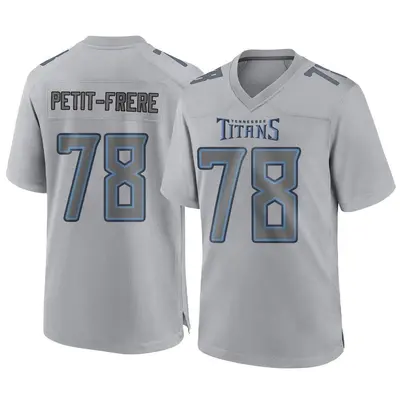 Men's Game Nicholas Petit-Frere Tennessee Titans Gray Atmosphere Fashion Jersey