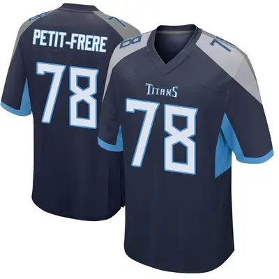 Men's Game Nicholas Petit-Frere Tennessee Titans Navy Jersey