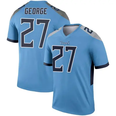 Men's Legend Eddie George Tennessee Titans Light Blue Jersey