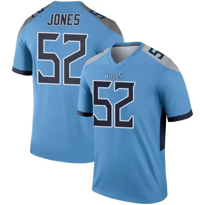 Men's Legend Joe Jones Tennessee Titans Light Blue Jersey