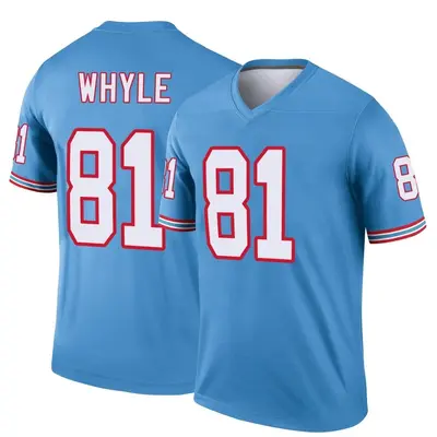 Men's Legend Josh Whyle Tennessee Titans Light Blue Oilers Throwback Jersey