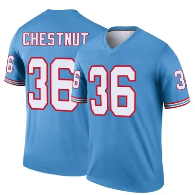 Men's Legend Julius Chestnut Tennessee Titans Light Blue Oilers Throwback Jersey