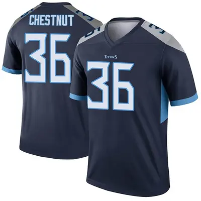 Men's Legend Julius Chestnut Tennessee Titans Navy Jersey