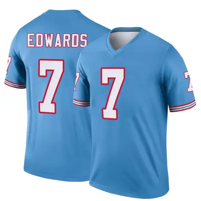 Men's Legend Mike Edwards Tennessee Titans Light Blue Oilers Throwback Jersey