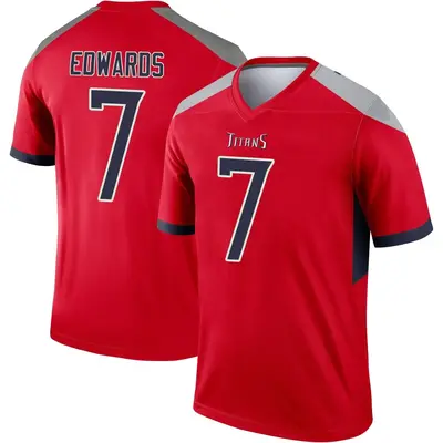 Men's Legend Mike Edwards Tennessee Titans Red Inverted Jersey