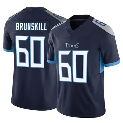 Men's Limited Daniel Brunskill Tennessee Titans Navy Vapor F.U.S.E. Jersey