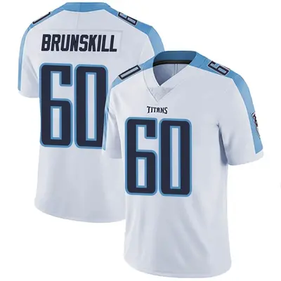 Men's Limited Daniel Brunskill Tennessee Titans White Vapor Untouchable Jersey