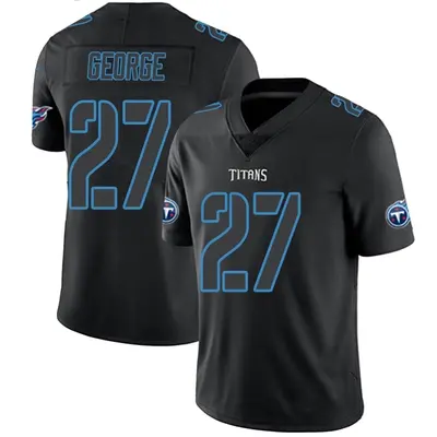 Men's Limited Eddie George Tennessee Titans Black Impact Jersey