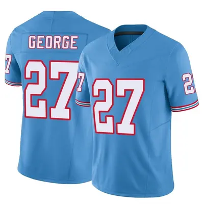 Men's Limited Eddie George Tennessee Titans Light Blue Vapor F.U.S.E. Jersey