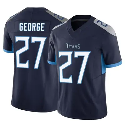 Men's Limited Eddie George Tennessee Titans Navy Vapor F.U.S.E. Jersey