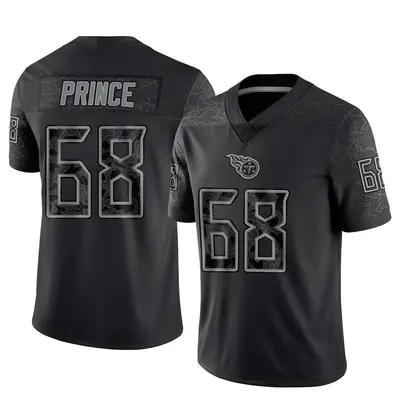 Men's Limited Isaiah Prince Tennessee Titans Black Reflective Jersey