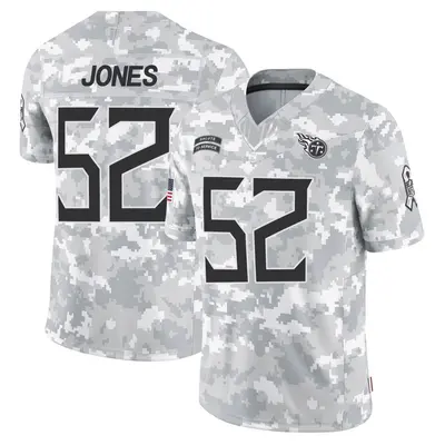 Men's Limited Joe Jones Tennessee Titans Arctic Camo 2024 Salute to Service Jersey