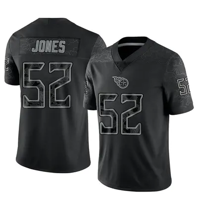 Men's Limited Joe Jones Tennessee Titans Black Reflective Jersey