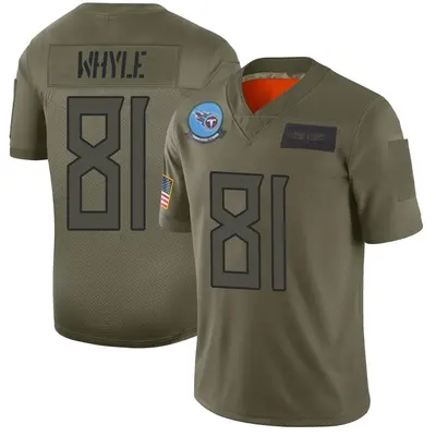 Men's Limited Josh Whyle Tennessee Titans Camo 2019 Salute to Service Jersey