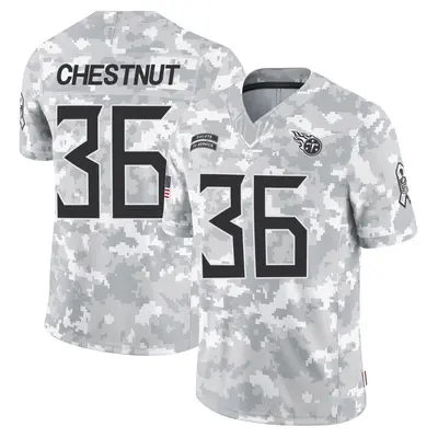 Men's Limited Julius Chestnut Tennessee Titans Arctic Camo 2024 Salute to Service Jersey