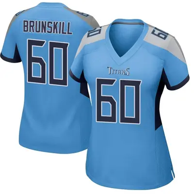 Women's Game Daniel Brunskill Tennessee Titans Light Blue Jersey