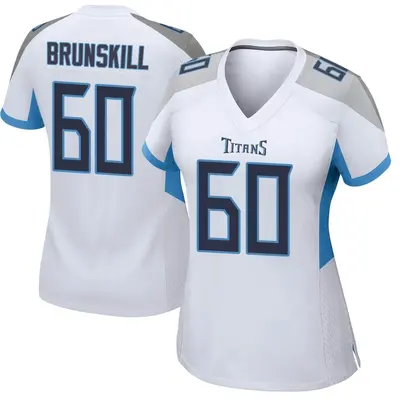 Women's Game Daniel Brunskill Tennessee Titans White Jersey