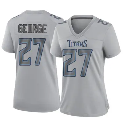 Women's Game Eddie George Tennessee Titans Gray Atmosphere Fashion Jersey