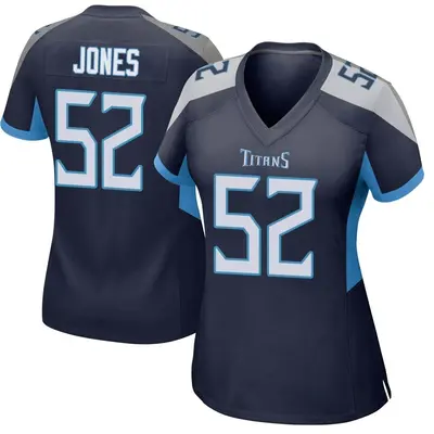 Women's Game Joe Jones Tennessee Titans Navy Jersey