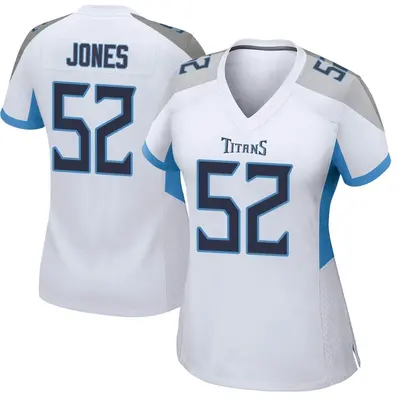 Women's Game Joe Jones Tennessee Titans White Jersey