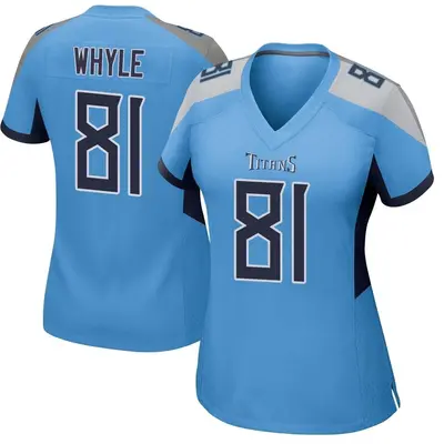 Women's Game Josh Whyle Tennessee Titans Light Blue Jersey