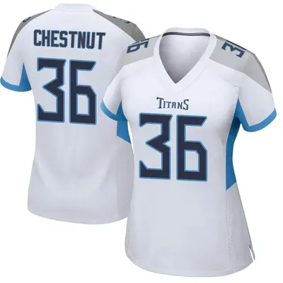 Women's Game Julius Chestnut Tennessee Titans White Jersey