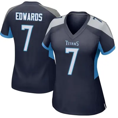 Women's Game Mike Edwards Tennessee Titans Navy Jersey