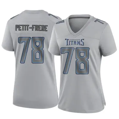 Women's Game Nicholas Petit-Frere Tennessee Titans Gray Atmosphere Fashion Jersey