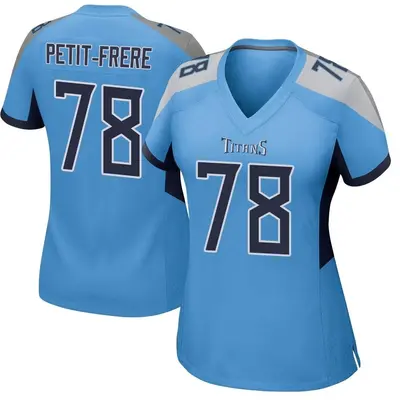 Women's Game Nicholas Petit-Frere Tennessee Titans Light Blue Jersey