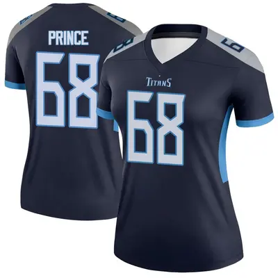 Women's Legend Isaiah Prince Tennessee Titans Navy Jersey