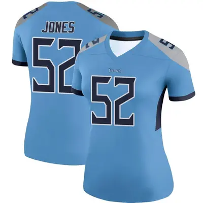 Women's Legend Joe Jones Tennessee Titans Light Blue Jersey