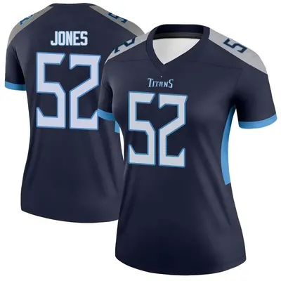 Women's Legend Joe Jones Tennessee Titans Navy Jersey