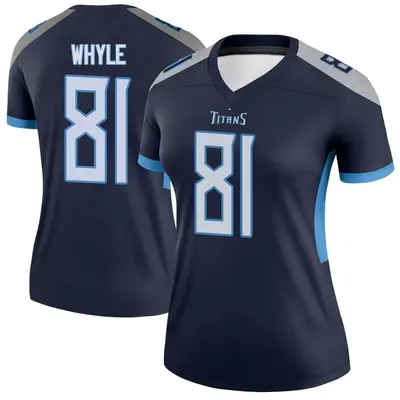 Women's Legend Josh Whyle Tennessee Titans Navy Jersey