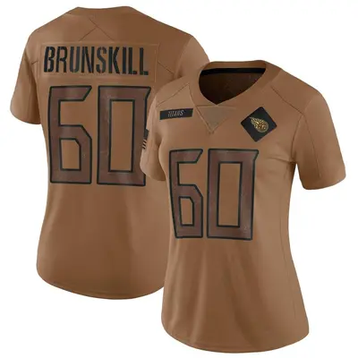 Women's Limited Daniel Brunskill Tennessee Titans Brown 2023 Salute To Service Jersey