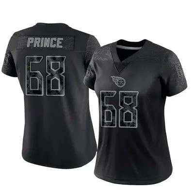 Women's Limited Isaiah Prince Tennessee Titans Black Reflective Jersey