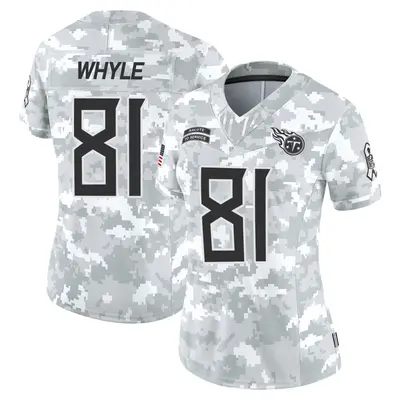 Women's Limited Josh Whyle Tennessee Titans Arctic Camo 2024 Salute to Service Jersey