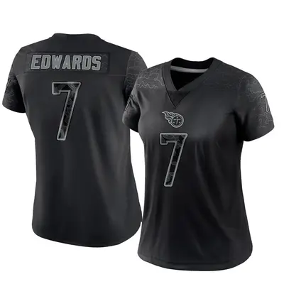 Women's Limited Mike Edwards Tennessee Titans Black Reflective Jersey