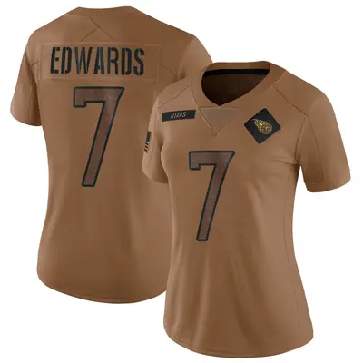 Women's Limited Mike Edwards Tennessee Titans Brown 2023 Salute To Service Jersey