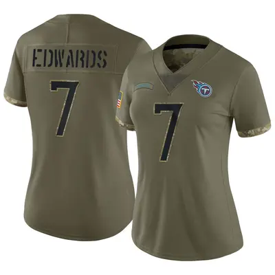 Women's Limited Mike Edwards Tennessee Titans Olive 2022 Salute To Service Jersey